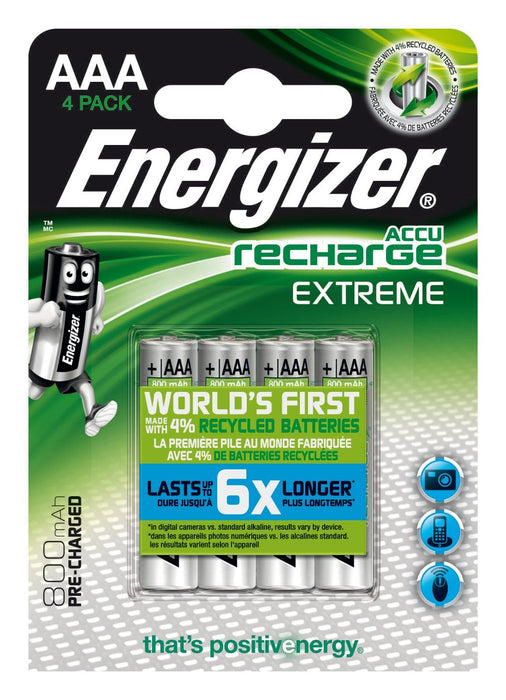 EAN 7638900416879 - Energizer Accu Recharge Extreme 800 AAA BP4 Batería recargable Níquel-metal hidruro (NiMH) imagen 1