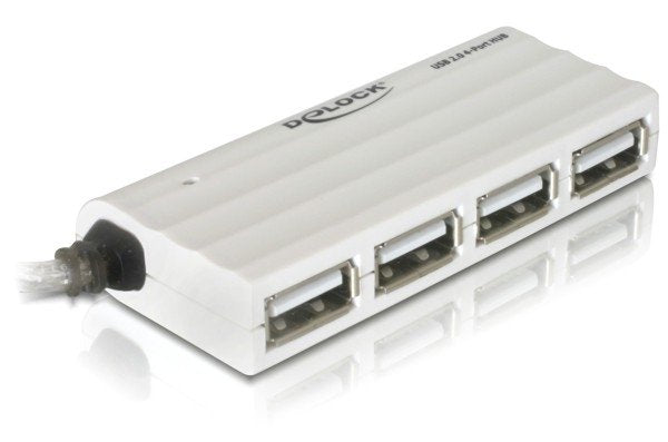 EAN 4043619874453 - DeLOCK USB 2.0 external 4-port HUB 480 Mbit/s Blanco imagen 1