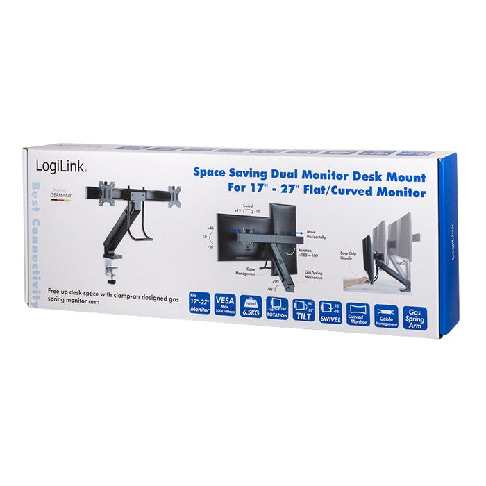 EAN 4052792060065 - LogiLink BP0102 soporte para monitor 68,6 cm (27") Escritorio Negro imagen 8