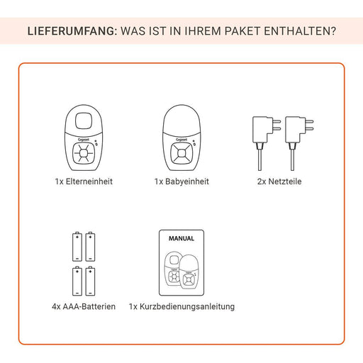 EAN 4255781905259 - Gigaset BABY 100 Audio Vigilabebés con tecnología DECT Gris, Blanco imagen 2