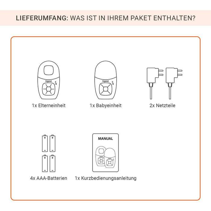 EAN 4255781905259 - Gigaset BABY 100 Audio Vigilabebés con tecnología DECT Gris, Blanco imagen 2