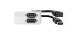 EAN 5704174894667 - Vivolink WI221261 toma de corriente HDMI + USB A Blanco imagen 2