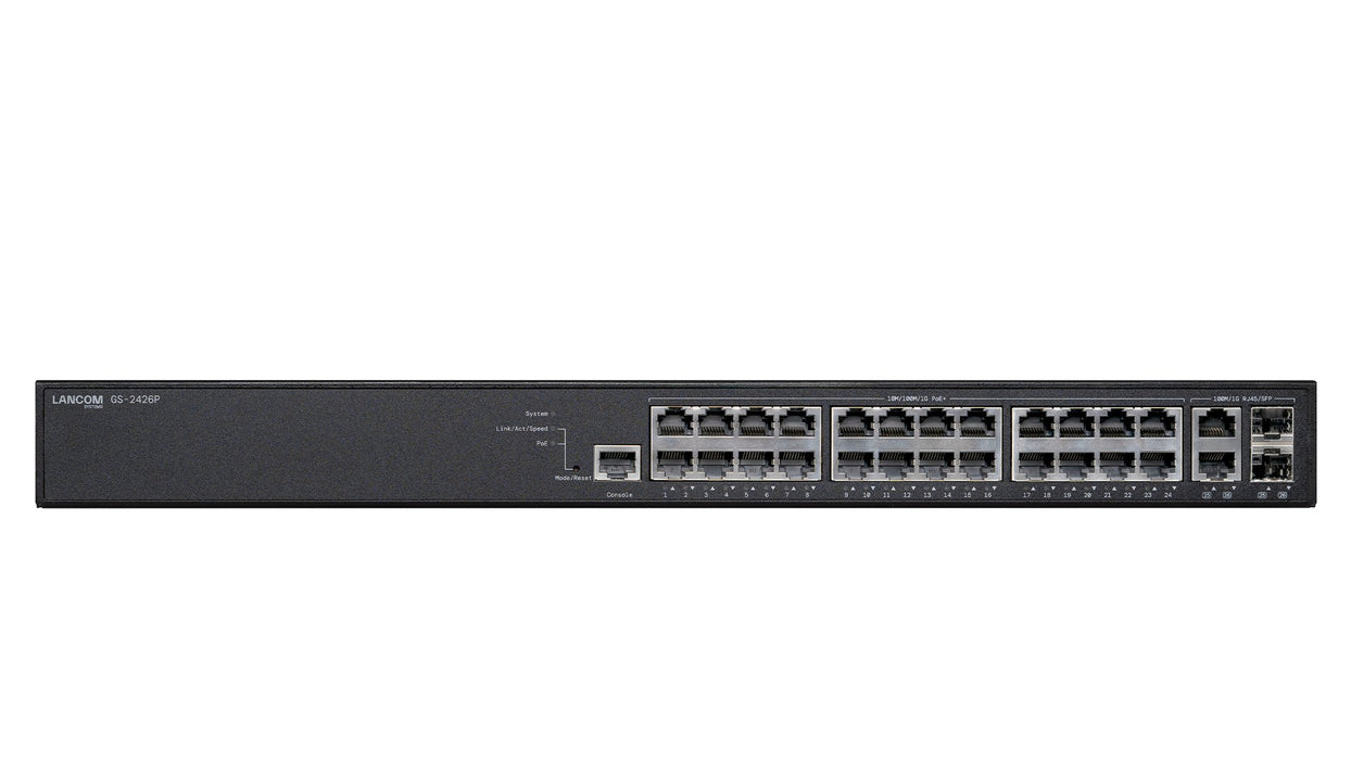 EAN 4044144616709 - GS-2426P Gestionado L2 Gigabit Ethernet (10/100/1000) Energía sobre Ethernet (PoE) 1U Negro imagen 1