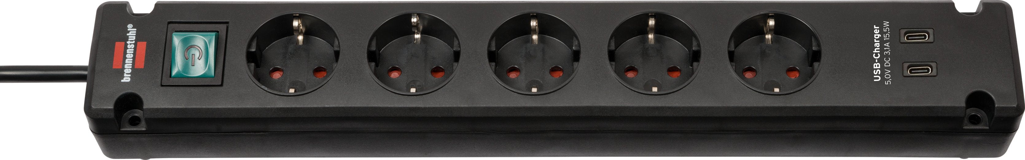 EAN 4007123691098 - Brennenstuhl 1150660415 base múltiple 3 m 5 salidas AC Interior Negro imagen 1