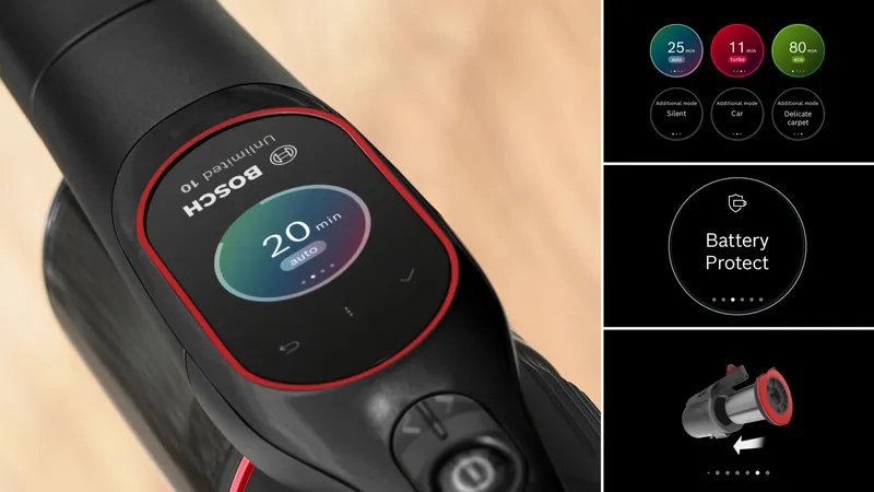 EAN 4242005469598 - Bosch Unlimited 10 Aspiradora escoba 2 en 1 Batería Secar HEPA Sin bolsa 0,4 L Negro 4 Ah imagen 4