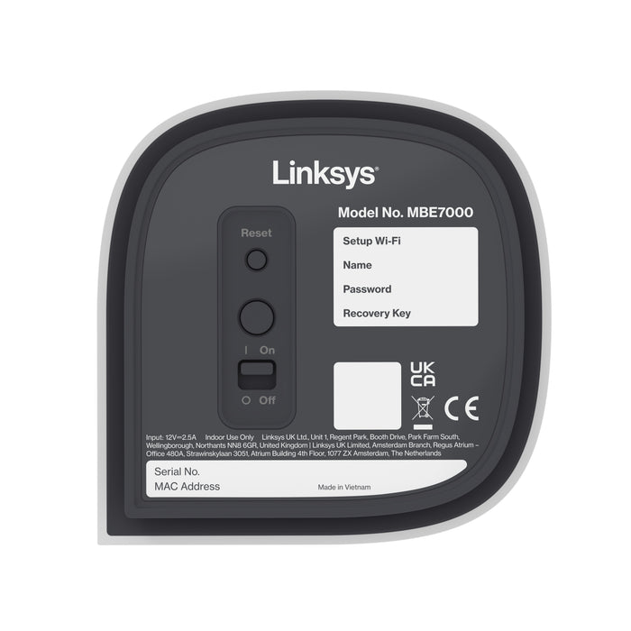 EAN 4260184674824 - Linksys Velop Pro 7 Tribanda (2.4 GHz / 5 GHz / 6 GHz) Wi-Fi 7 (802.11be) Blanco 4 Interno imagen 8