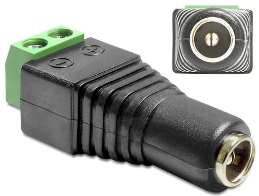 EAN 4043619654215 - DeLOCK 65421 cambiador de género para cable DC 2.1 x 5.5 mm 2p Negro, Verde, Plata imagen 1