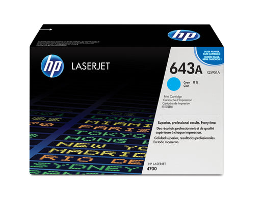 EAN 0829160493886 - HP 643A Cyan Original LaserJet Toner Cartridge cartucho de tóner 1 pieza(s) imagen 1