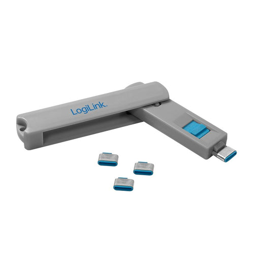 EAN 4052792057324 - LogiLink AU0052 bloqueador de puerto USB Tipo C Azul, Gris 1 pieza(s) imagen 1