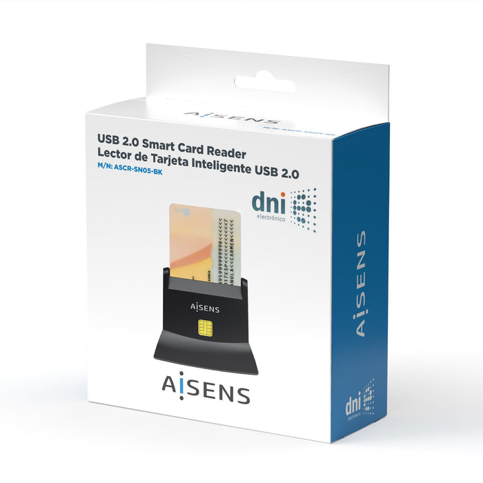 EAN 8436574707953 - AISENS ASCR-SN05-BK lector de tarjeta inteligente Interior USB USB 2.0 imagen 4