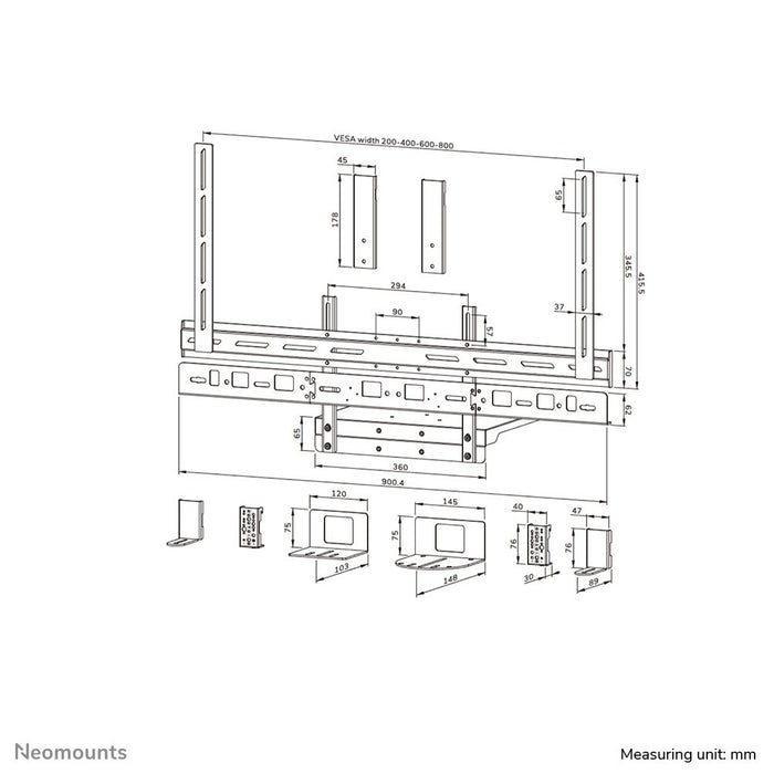 EAN 8717371449421 - Neomounts AV60-500BL accesorio para soporte de televisor imagen 19