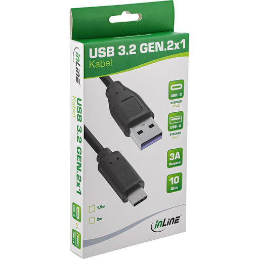 EAN 4043718249756 - InLine 35712 cable USB USB 3.2 Gen 2 (3.1 Gen 2) 2 m USB A USB C Negro imagen 2