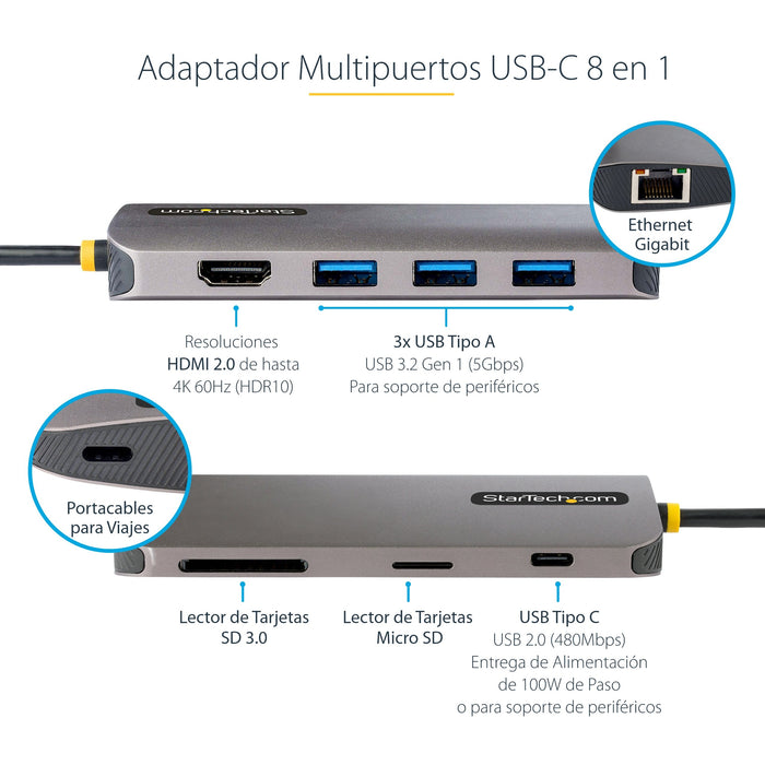 EAN 0065030895552 - StarTech.com 115B-USBC-MULTIPORT base para portátil y replicador de puertos Alámbrico USB 3.2 Gen 1 (3.1  imagen 13