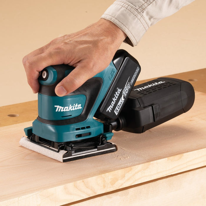 EAN 0088381760720 - Makita DBO480Z lijadora portátil Lijadora rotorbital 14000 OPM Negro, Azul 210 W imagen 14