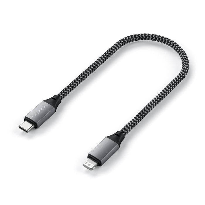 EAN 0879961008840 - Satechi ST-TCL10M cable USB 0,25 m USB C USB C/Lightning Negro, Gris imagen 2