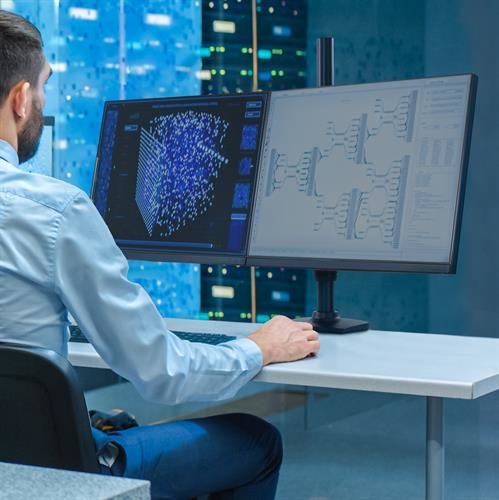 EAN 0698833075700 - Ergotron LX Series LX Dual Stacking Arm, Tall Pole, Matte Black 101,6 cm (40") Escritorio Negro imagen 4