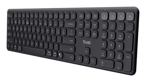 EAN 8713439255119 - Trust Vaiya teclado Universal USB + RF Wireless + Bluetooth Inglés de EE. UU. Negro imagen 1
