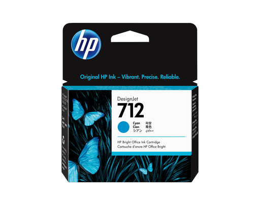 EAN 0193905352814 - HP 712 29-ml Cyan DesignJet Ink Cartridge cartucho de tinta 1 pieza(s) Original Rendimiento estándar imagen 1