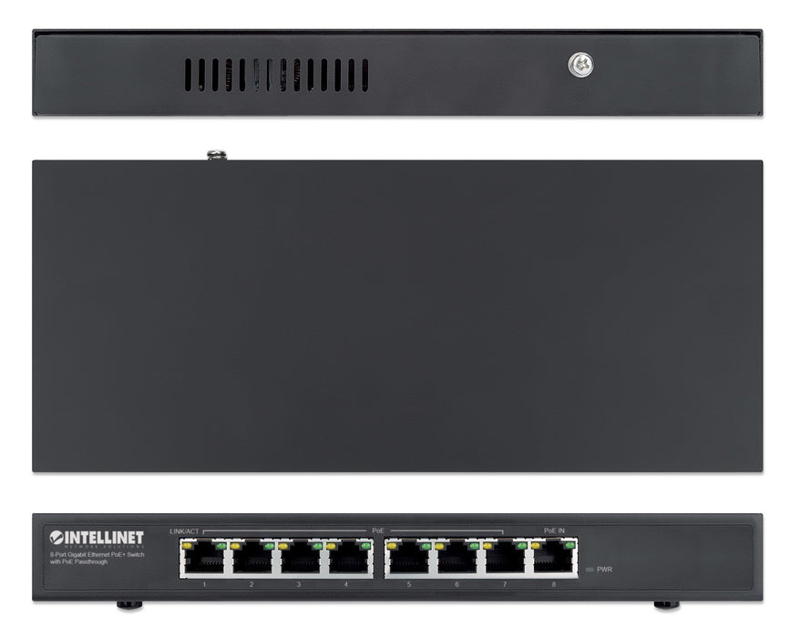 EAN 0766623561679 - Intellinet 561679 switch Gigabit Ethernet (10/100/1000) Energía sobre Ethernet (PoE) Negro imagen 5