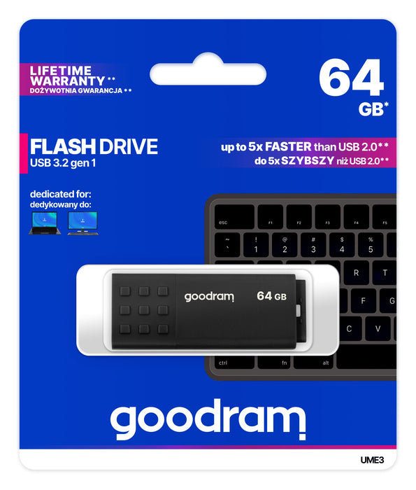 EAN 5908267935774 - Goodram UME3 unidad flash USB 64 GB USB tipo A 3.2 Gen 1 (3.1 Gen 1) Negro imagen 5