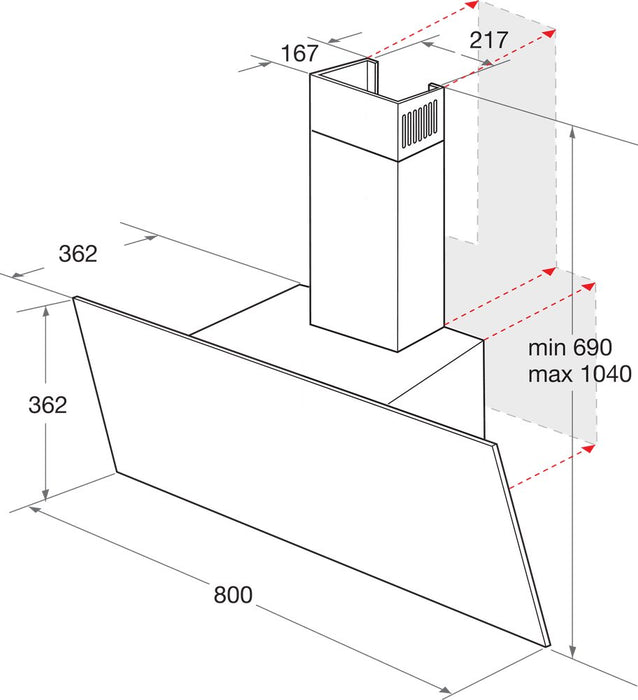 EAN 4011577865929 - Bauknecht RBHVP 83 LM K De pared Negro, Acero inoxidable B 713 m³/h imagen 5