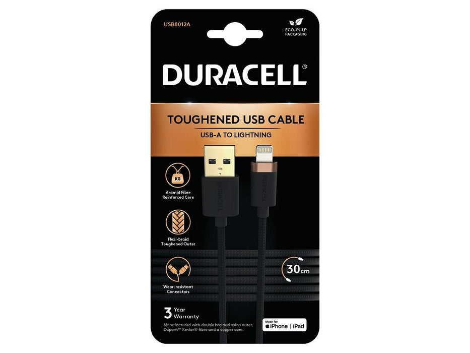 EAN 5056304399994 - Duracell USB8012A cable de conector Lightning Negro imagen 1