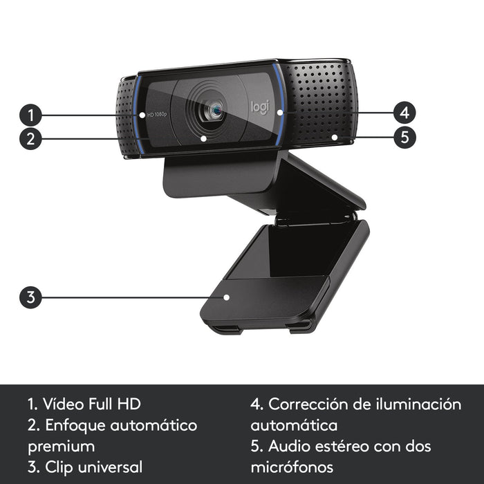 EAN 5099206061309 - Logitech 960-001055 cámara web 3 MP 1920 x 1080 Pixeles USB 2.0 Negro imagen 6