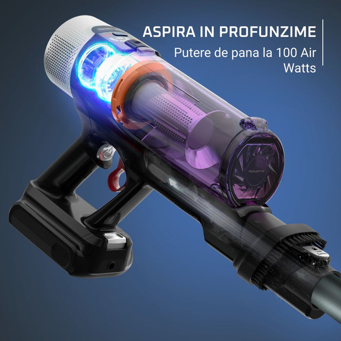 EAN 3221616135246 - Rowenta RH2048WO aspiradora de pie y escoba eléctrica Batería Secar Sin bolsa 250 W Negro imagen 8