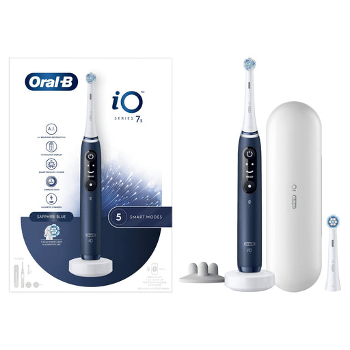 EAN 4210201409298 - Oral-B iO 7S Adulto Cepillo de dientes oscilante Azul, Blanco imagen 1