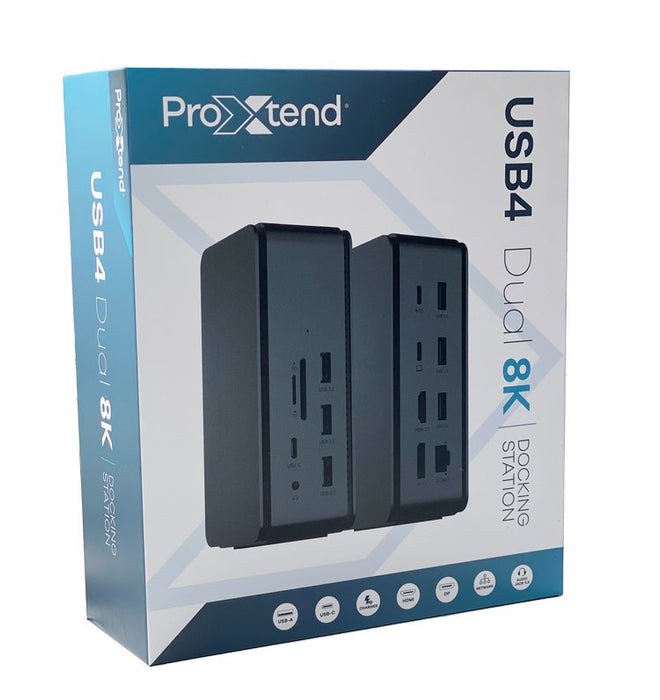 EAN 5714590117066 - ProXtend DOCK2XUSB4 base para portátil y replicador de puertos Alámbrico USB4 Gris imagen 4