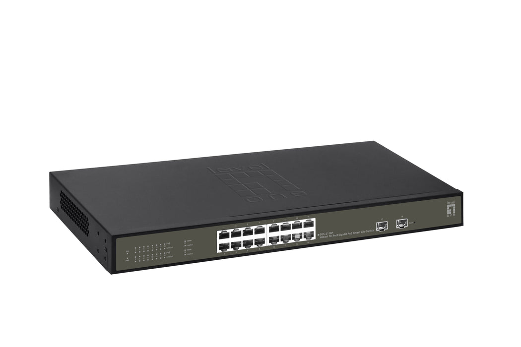 EAN 4015867229224 - LevelOne GES-2118P switch Gestionado L2 Gigabit Ethernet (10/100/1000) Energía sobre Ethernet (PoE) Negro imagen 4