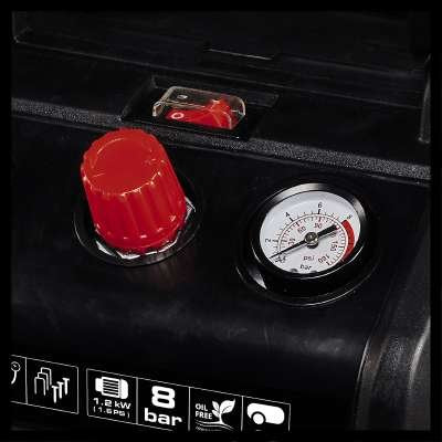 EAN 4006825641578 - Einhell TC-AC 190/6/8 OF Set compresor de aire 1200 W 190 l/min Corriente alterna imagen 5