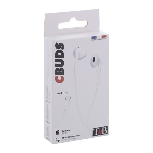 EAN 3303170105160 - T'nB C-Buds Auriculares Alámbrico Dentro de oído Llamadas/Música USB Tipo C Blanco imagen 6