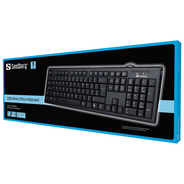 EAN 5705730631139 - Sandberg 631-13 teclado Oficina USB QWERTY Español Negro imagen 2