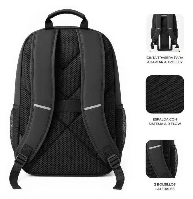EAN 8436586743697 - SUBBLIM Nomad Xpand Air Padding mochila City backpack Negro Poliéster reciclado imagen 4