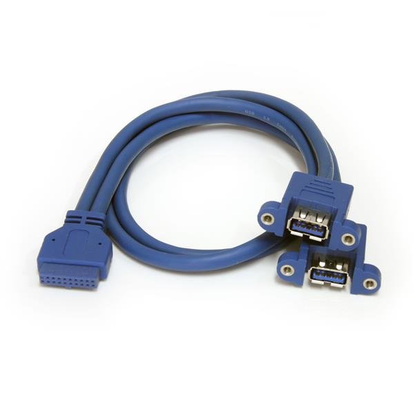 EAN 0065030845366 - StarTech.com USB3SPNLAFHD cambiador de género para cable 2 x USB A IDC Azul imagen 1