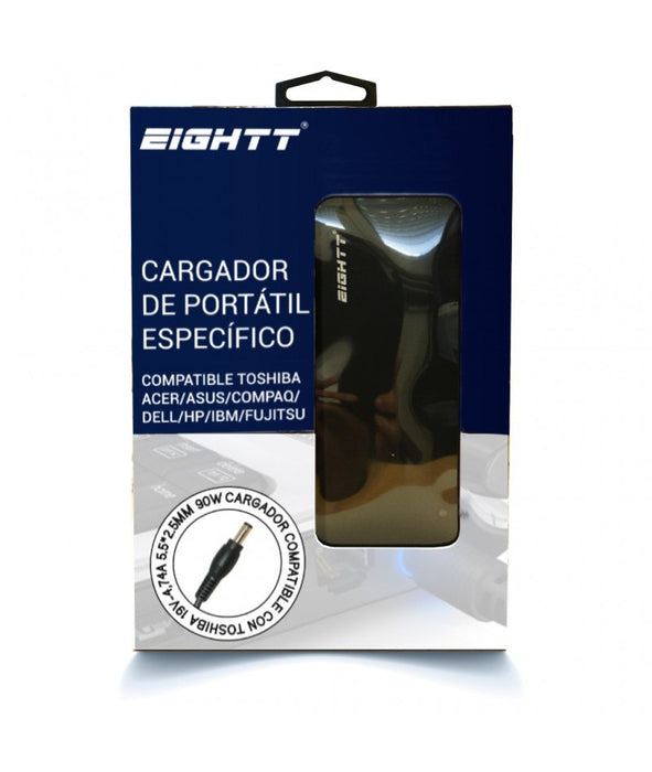 EAN 8425402170977 - Eightt ETO90 adaptador e inversor de corriente Universal 90 W Negro imagen 2