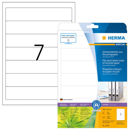 EAN 4008705107457 - HERMA 10745 etiqueta de impresora Blanco Etiqueta para impresora autoadhesiva imagen 1
