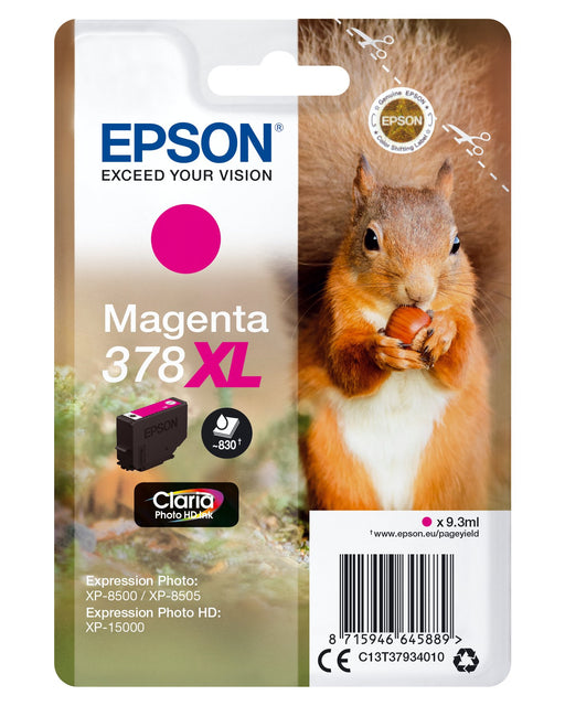 EAN 8715946645889 - Epson Squirrel C13T37934010 cartucho de tinta 1 pieza(s) Original Alto rendimiento (XL) imagen 1