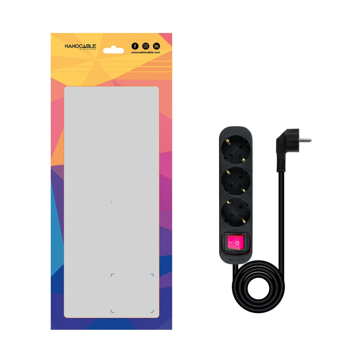 EAN 8433281014008 - Nanocable 10.38.0003-BK base múltiple 1,4 m 3 salidas AC Interior imagen 3