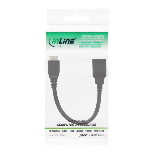 EAN 4043718220304 - InLine 31609 cable USB 0,15 m USB A Micro-USB B Negro imagen 2