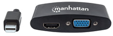 EAN 0766623152709 - Manhattan 152709 adaptador de cable de vídeo 0,25 m Mini DisplayPort HDMI + VGA (D-Sub) Negro imagen 3