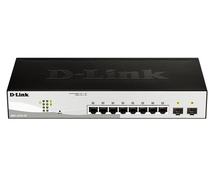 EAN 0790069411670 - D-Link DGS-1210-10 switch Gestionado L2 Gigabit Ethernet (10/100/1000) 1U Negro, Gris imagen 1