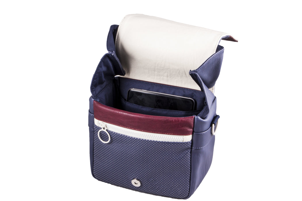 EAN 8420738165222 - Smile 111652240199 estuche para cámara fotográfica Bandolera Azul, Granate, Blanco imagen 2