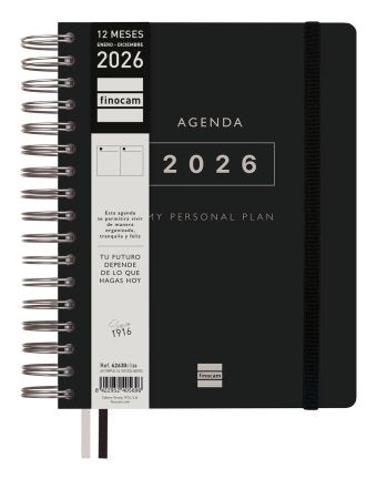 EAN 8422952405696 - Finocam 626306026 agenda Agenda diaria Negro imagen 2