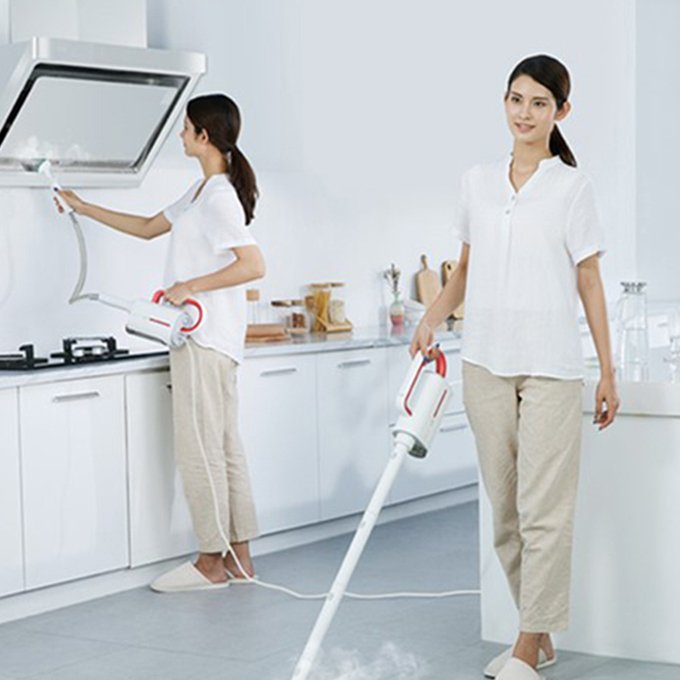 EAN 6955578033810 - Deerma ZQ610 limpiador a vapor Fregona a vapor 0,23 L 1600 W Rojo, Blanco imagen 10