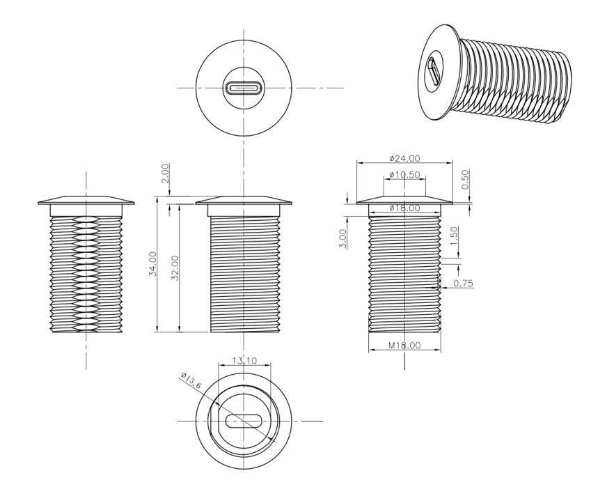 EAN 5704174933717 - Vivolink PROUSBCMF0.3SOCKET cable USB USB 3.2 Gen 2 (3.1 Gen 2) 0,3 m USB C Gris imagen 2