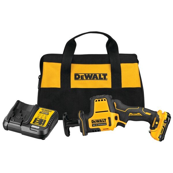 EAN 5035048732694 - DeWALT DCS312D2-QW sierra recíproca 2800 spm Negro, Amarillo imagen 1