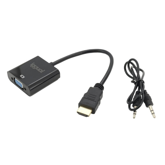 EAN 8435364317303 - iggual IGG317303 adaptador de cable de vídeo 0,2 m HDMI tipo A (Estándar) VGA (D-Sub) Negro imagen 3