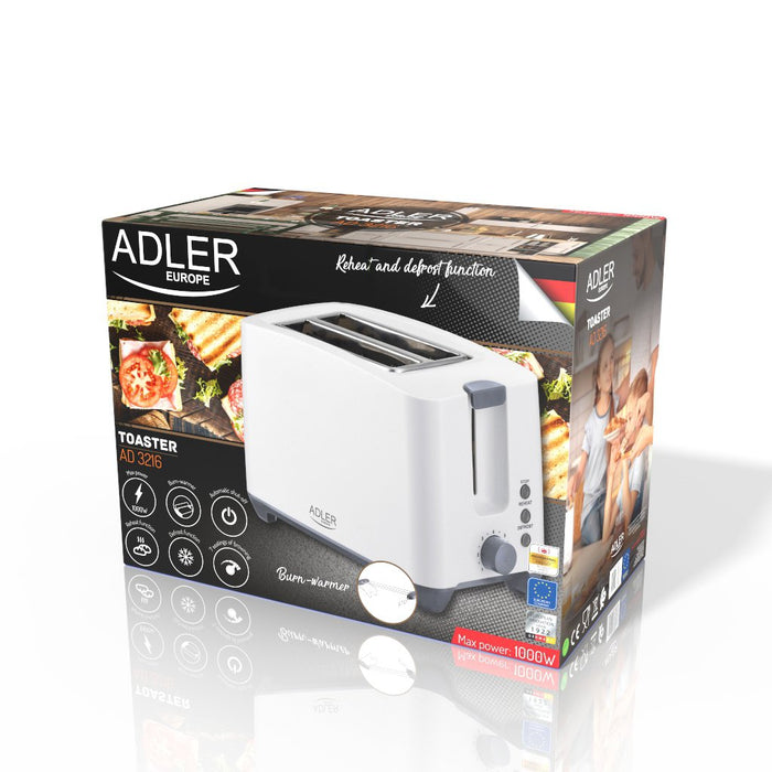 EAN 5902934838238 - Adler AD 3216 tostadora 2 rebanada(s) 1000 W Gris, Blanco imagen 8
